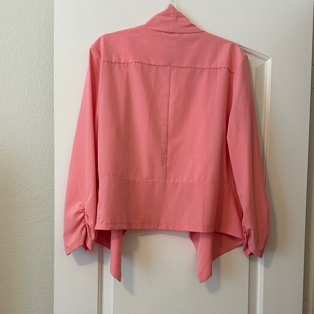 Pink Open Front Cardigan - Picture 3 of 5